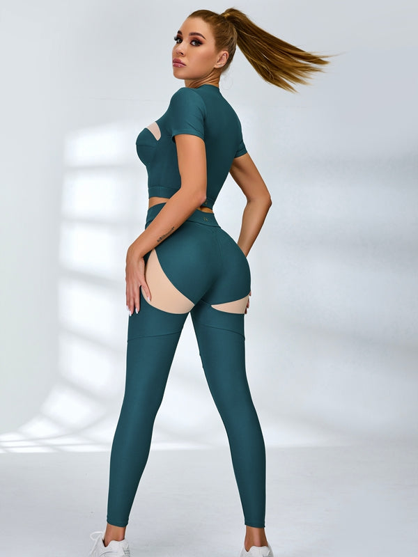 ❤ZASUWA Female Unique Cutout Mesh Tracksuit