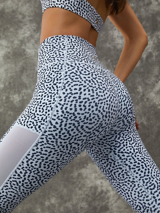 FASHIONA Female Dots Mesh Leggings